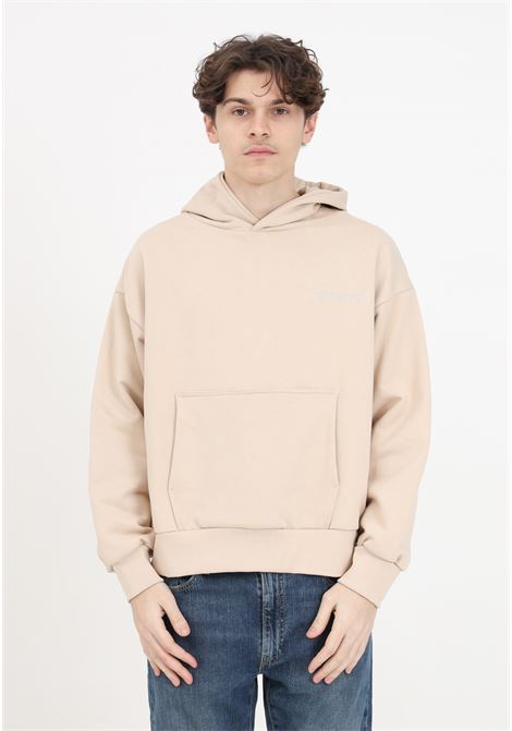 Beige sweatshirt for men and women with logo sewn on the front GARMENT WORKSHOP | S4GMUAHS013092